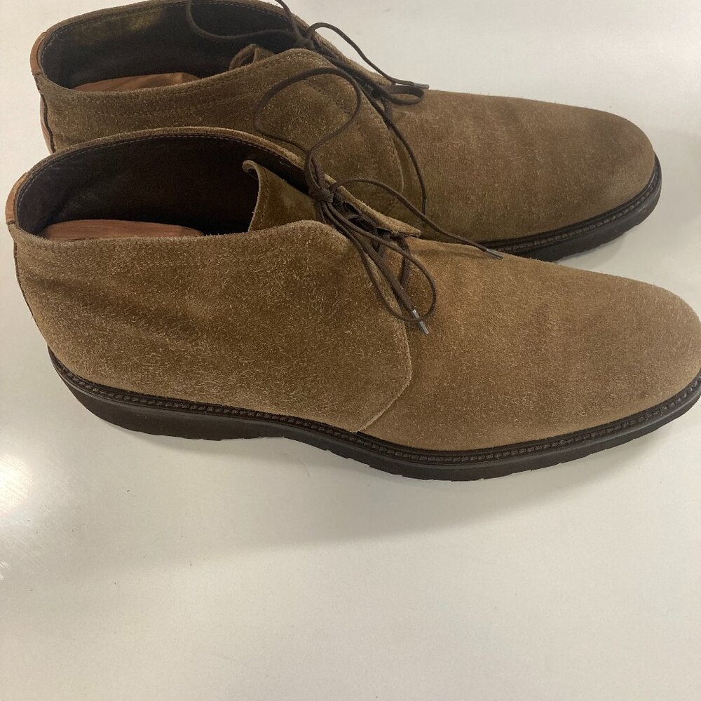 $800 SALVATORE FERRAGAMO Made in Italy Brown Suede Chukka Ankle Boot US 10.5